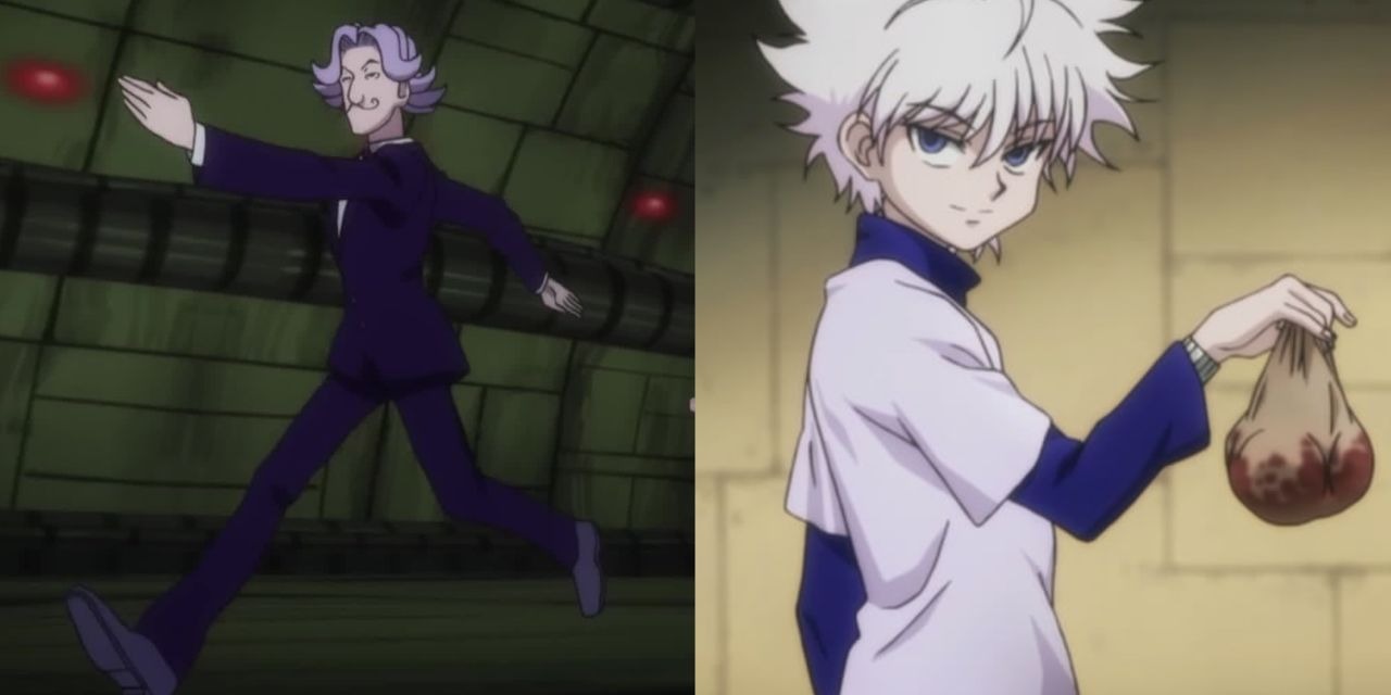 Killua chamando o Gon pra assistir - Exame Hunter x Hunter